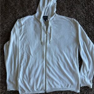 Armani Exchange Cream Zip-Up Hoodie